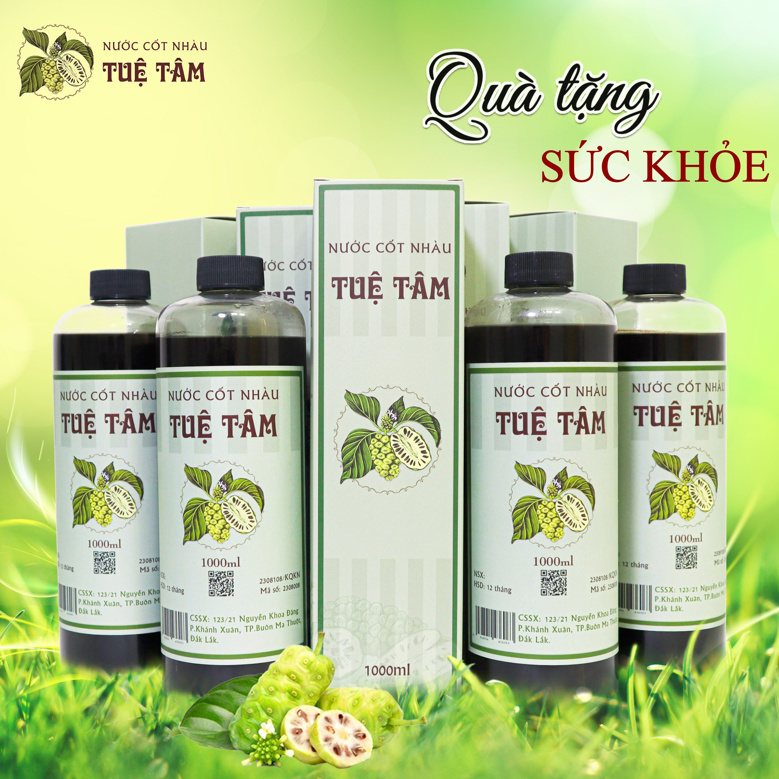 COMBO 5 CHAI NƯỚC CỐT NHÀU TUỆ TÂM 1000ml